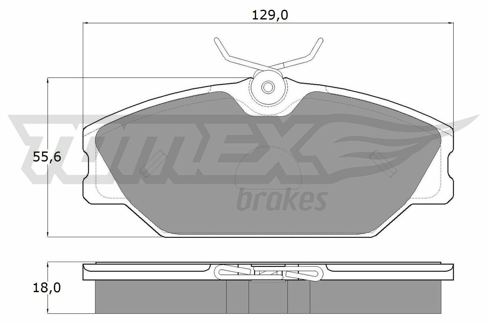 Sada brzdových platničiek kotúčovej brzdy TOMEX Brakes